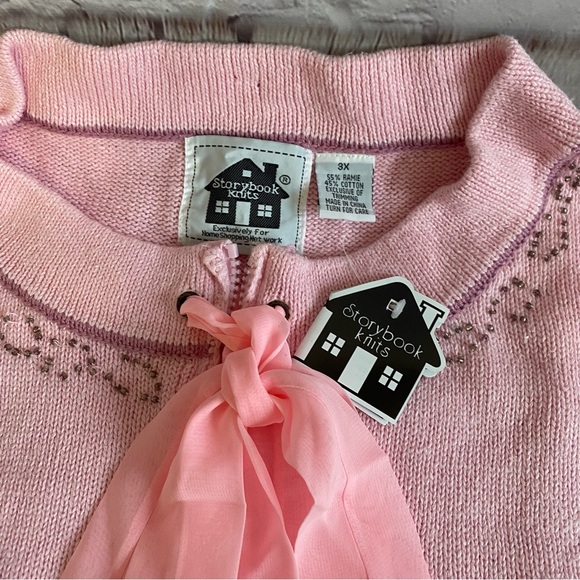Storybook Knits “Soft Blush” Cardigan Sweater Limited Edition Beaded SZ 3XL - Picture 5 of 11